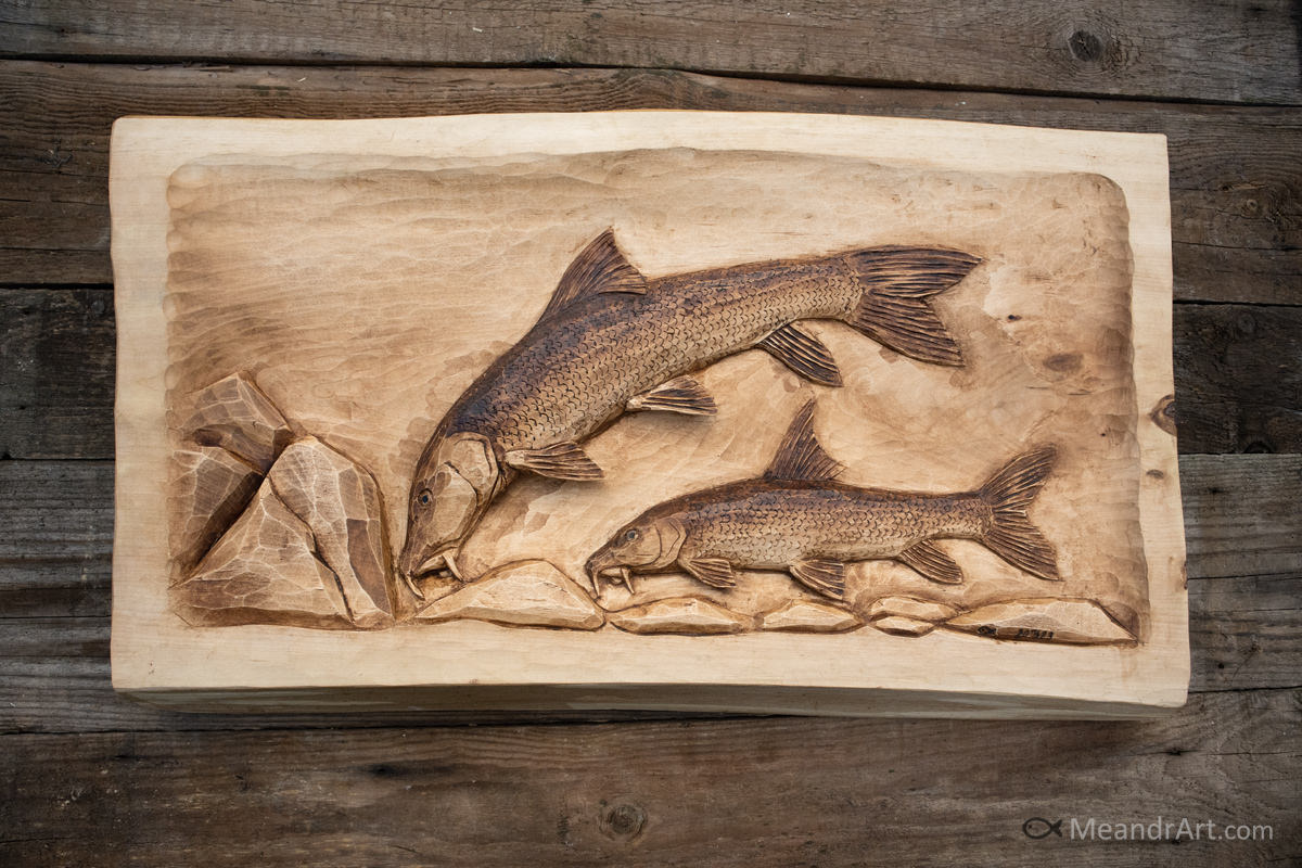 22. Barbel carving from linden wood